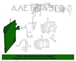 Radiatorul condensatorului de aer condiționat Dodge Journey 11- 2.4 3.6 nou neoriginal