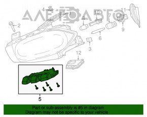 Suportul de montare a bara fata, bara fata-sticla far Dodge Dart 13-16 nou, neoriginal