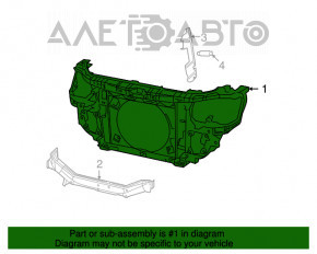 Televizorul panoului de radiator Dodge Journey 11- nou, neoriginal