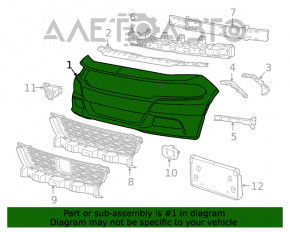 Bara față goală Dodge Charger 15-20, nouă, aftermarket.