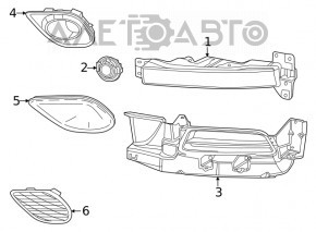 Capacul farului de ceață față stânga Dodge Charger 15-20, nou, neoriginal