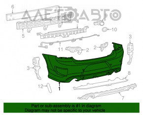 Bara spate goală Dodge Charger 15-20, nouă, neoriginală.