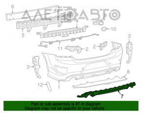 Buza spate a bara de protecție a Dodge Charger 15-20, nou, neoriginal