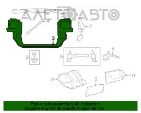 Телевизор панель радиатора Dodge Grand Caravan 11-20 без верхней планки