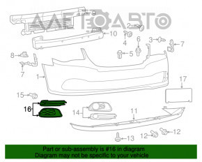 Capacul farului de ceata dreapta Dodge Grand Caravan 11-20 fara faruri de ceata, nou, neoriginal