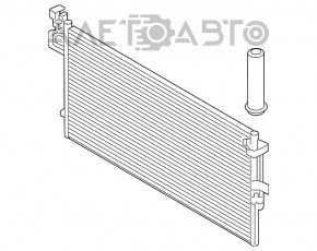 Radiatorul condensatorului de aer condiționat Lincoln MKC 15- nou, neoriginal.