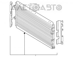 Radiatorul condensatorului de aer condiționat Ford Mustang mk6 15- 2.3T nou aftermarket