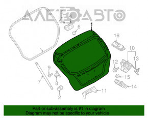 Дверь багажника голая Ford Fiesta 11-19 5d 5D новый неоригинал