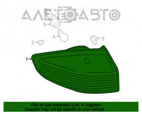 Lampa exterioară aripă stângă Ford Fiesta 14-19 restilizată 4 uși nouă neoriginală.