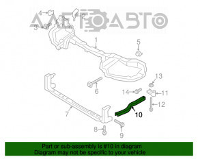 Amplificatorul suportului frontal drept Ford Escape MK3 13-19 fără suport nou neoriginal.