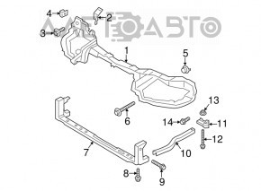 Amplificatorul suportului frontal drept Ford Escape MK3 13-19 fără suport nou neoriginal.