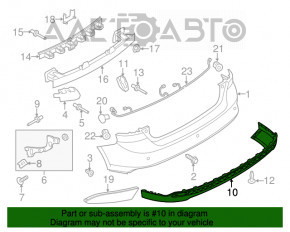 Buza bara spate Ford Focus mk3 15-18 restilizat 5 uși nou neoriginal