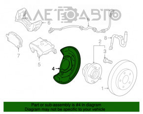 Capac disc frana fata stanga Chevrolet Cruze 11-15 R15 nou original OEM