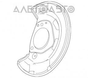 Кожух тормозного диска передний правый Chevrolet Cruze 11-15 R15