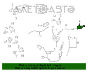 Mecanism mâner ușă stânga spate Buick Encore 13-16 nou original OEM