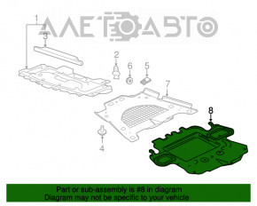 Protecția motorului spate Cadillac CTS 14- awd nu are fragment.