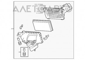 Corpul filtrului de aer dreapta pentru Infiniti Q50 14- 3.5 3.7