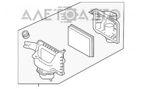 Corpul filtrului de aer dreapta pentru Infiniti Q50 16- 3.0 partea de jos nou OEM original.