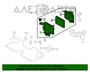 Corpul filtrului de aer dreapta pentru Infiniti Q50 16- 3.0