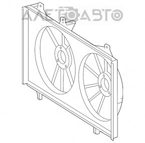 Difuzorul capacului radiatorului gol pentru Lexus ES300h 13-18, nou, original