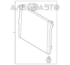 Радиатор охлаждения вода BMW X5 F15 14-18 N55, N20