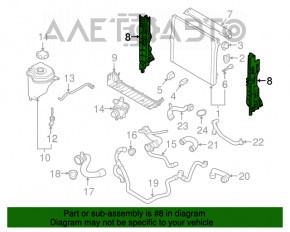 Рамка крепление радиаторов левая BMW X5 F15 14-18 N55