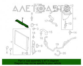 Suportul de montare a radiatorului superior pentru BMW X5 F15 14-18 N55