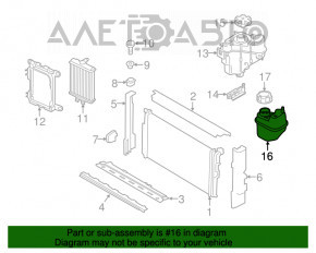 Rezervor de expansiune pentru răcire BMW F30 17-18 B46 mic fără capac