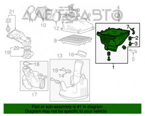 Корпус воздушного фильтра Honda Accord 13-17 3.5