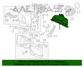 Corpul filtrului de aer partea superioară Honda Civic X FC 16-21 2.0 nou original