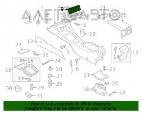 Capacul panoului frontal de control al încălzirii VW Jetta 19 - negru lucios, zgârieturi