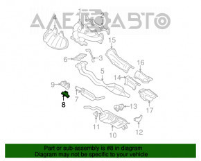 Кронштейн глушителя центр Audi Q3 8U 15-18 OEM