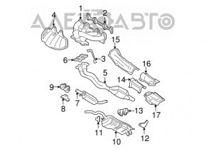 Кронштейн глушителя центр Audi Q3 8U 15-18 OEM