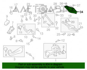 Capacul manetei stângi din spate sub arc pentru Audi Q3 8U 15-18