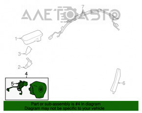 Подушка безопасности airbag в руль водительская VW Jetta 11-14 USA тип 1