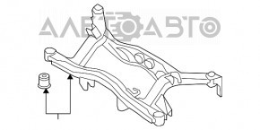 Подрамник задний Subaru Outback 10-14