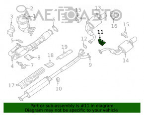 Кронштейн глушителя центр Nissan Maxima A36 16-