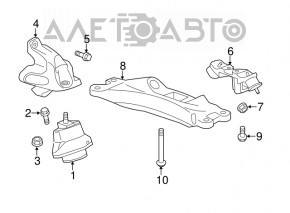 Suport motor stânga Cadillac CTS 14-15 3.6 LFX awd