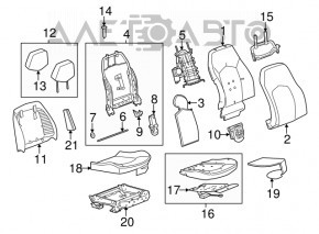 Scaun de pasager Cadillac CTS 14 - piele bej