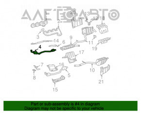 Tubul de admisie dreapta pentru Mercedes W211 E550