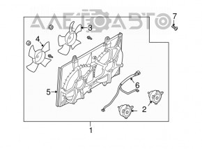 Motor ventilator racire stanga Infiniti FX35 03-08 nou original OEM