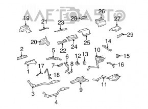 Tubul de admisie cu catalizator dreapta Mercedes W221 M273