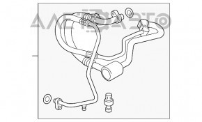 Трубка кондиционера компрессор-печка первый Cadillac ATS 13- 2.0T