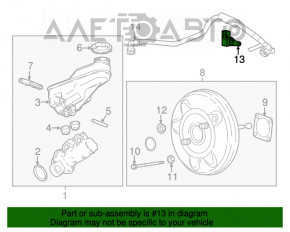 Senzorul de presiune a aerului de pe amplificatorul de frână al Chevrolet Malibu 16-