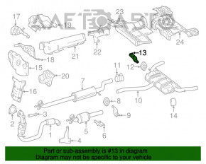 Capacul de protecție al silențiosului din spate dreapta pentru Mercedes CLA 250 14-19