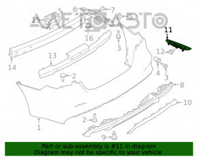 Катафот отражатель заднего бампера правый Nissan Rogue 14-16 OEM