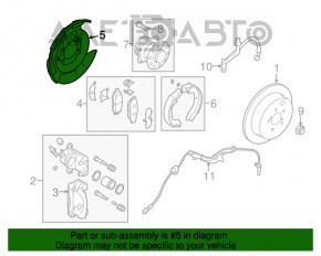 Capacul discului de frână din spate dreapta pentru Subaru Forester 14-18 SJ.