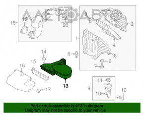 Conductă de aer către filtrul de aer Hyundai Santa FE Sport 13-16, original.