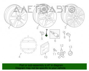 Заглушка колпачок колесного болта Audi Q3 8U 15-18 черная OEM