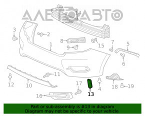 Отражатель заднего бампера левый Honda Civic X FC 16-21 4d